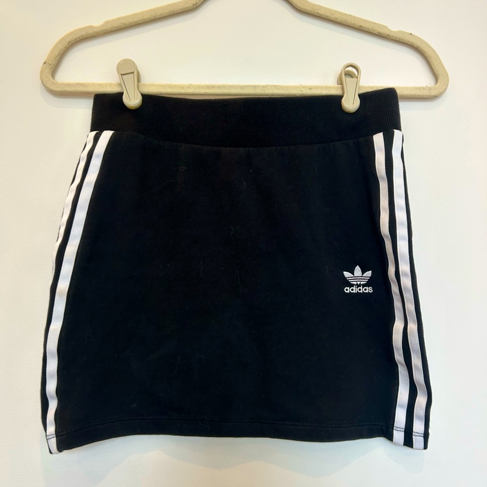 Adidas Black Three White Stripes Miniskirt